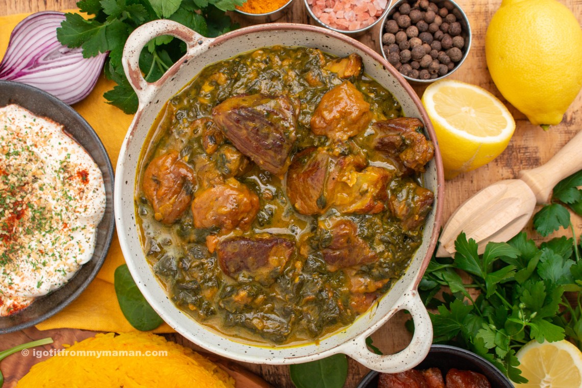 خورشت آلو اسفناج خورشت آلو اسفناج