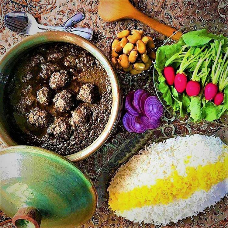 خورش اناربیج گیلان با غذاساز مولینکس 