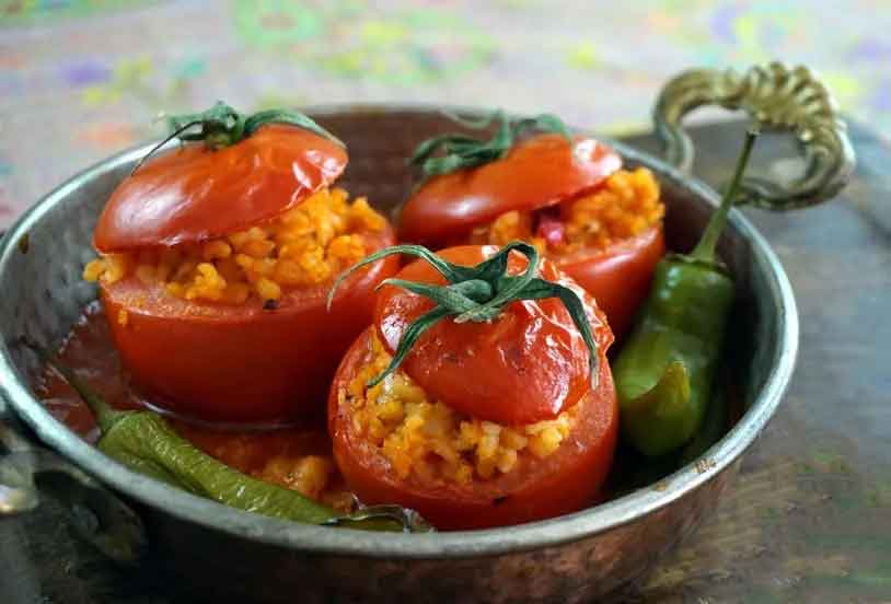 دلمه گوجه فرنگی با غذاساز مولینکس دلمه گوجه فرنگی با غذاساز مولینکس