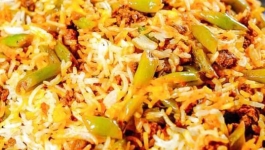لوبیا پلو با چرخ گوشت مولینکس