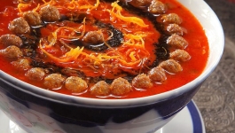 آش گوجه فرنگی با چرخ گوشت مولینکس