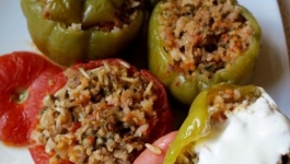 دلمه فلفل دلمه با چرخ گوشت مولینکس
