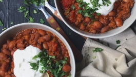 خوراک گوشت لوبیا با تک الکتریک