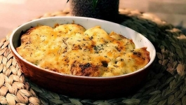 طرز تهیه سوفله سیب زمینی و قارچ با غذاساز مولینکس