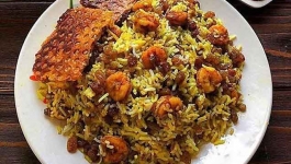 میگو پلو با کشمش با پلوپز مولینکس