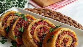 رولت سیب زمینی و گوشت با چرخ گوشت مولینکس 