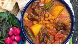 آبگوشت باغی کرمانشاه با گوشت کوب برقی تک الکتریک 