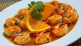 میگو با سس پرتقال با آبمرکبات گیر تک الکتریک 
